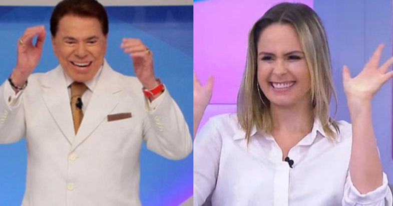 Silvio Santos e Ana Paula Renaut