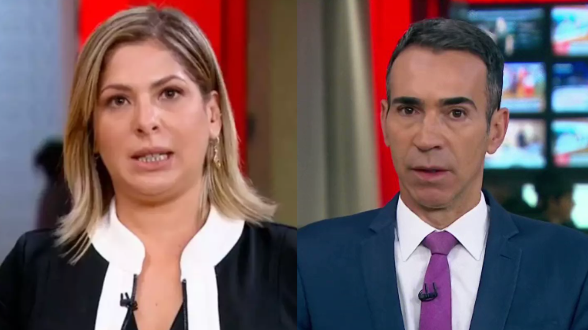 Daniela Lima no lugar de César Tralli gera ciúmes