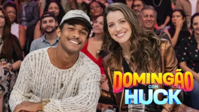 Nathalia Dill e Juan Paiva no júri da Dança dos Famosos no Domingão com Huck