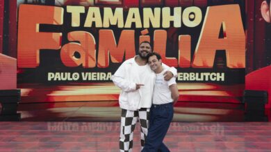 Paulo Vieira e Eduardo Sterblitch no Tamanho Família do Domingão com Huck