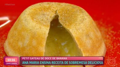 Petit gateau de doce de banana da Ana Maria Braga