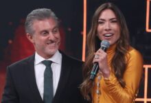 Luciano Huck e Patricia Abravanel em homenagem a Silvio Santos