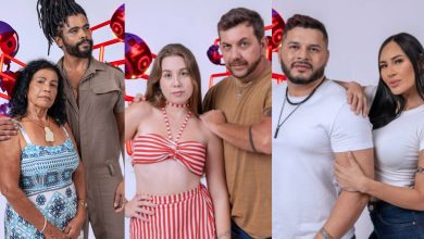 Arlene e Marcelo, Edilberto e Raissa e Diogo e Vilma no primeiro Paredão do BBB 25