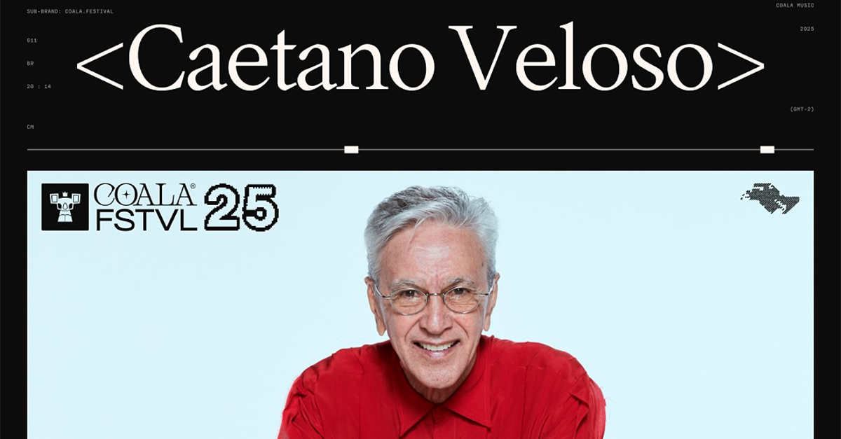 Caetano Veloso é anunciado como atração do Coala Festival 2025