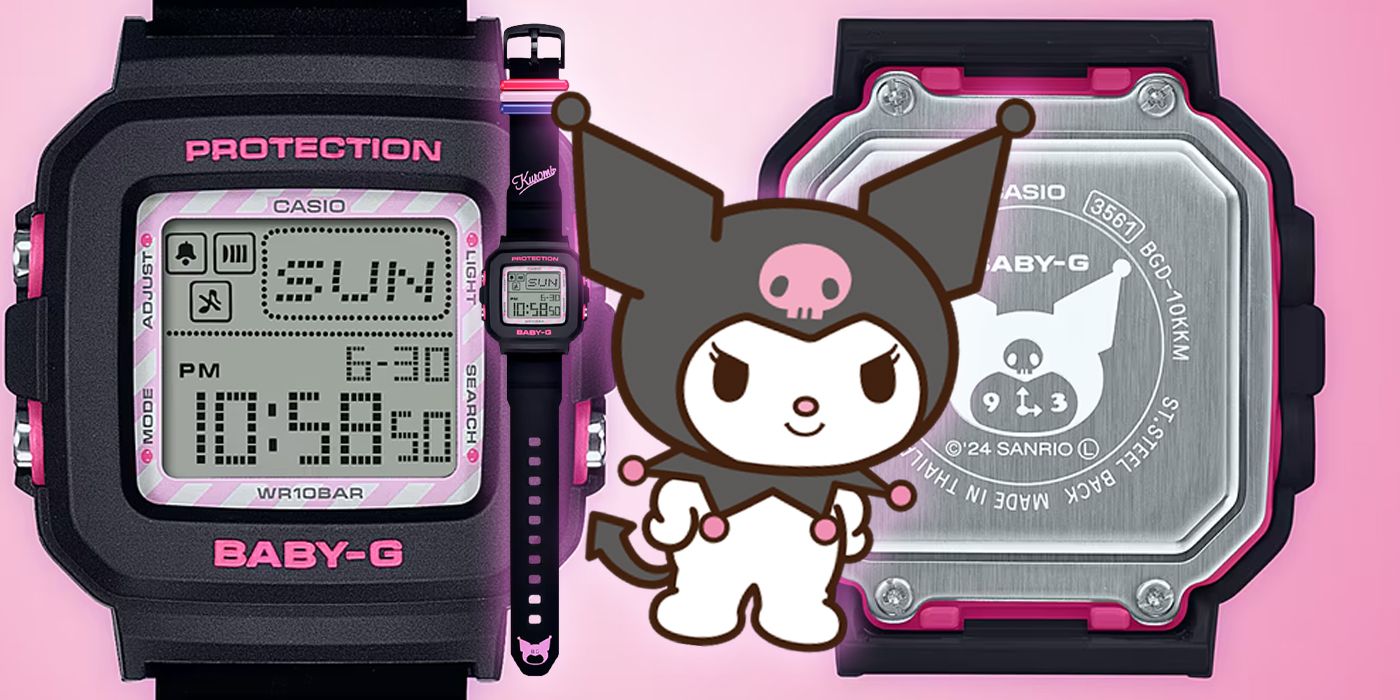 Hello Kitty's Sanrio & CASIO Unite for a Transforming Anniversary Kuromi Watch