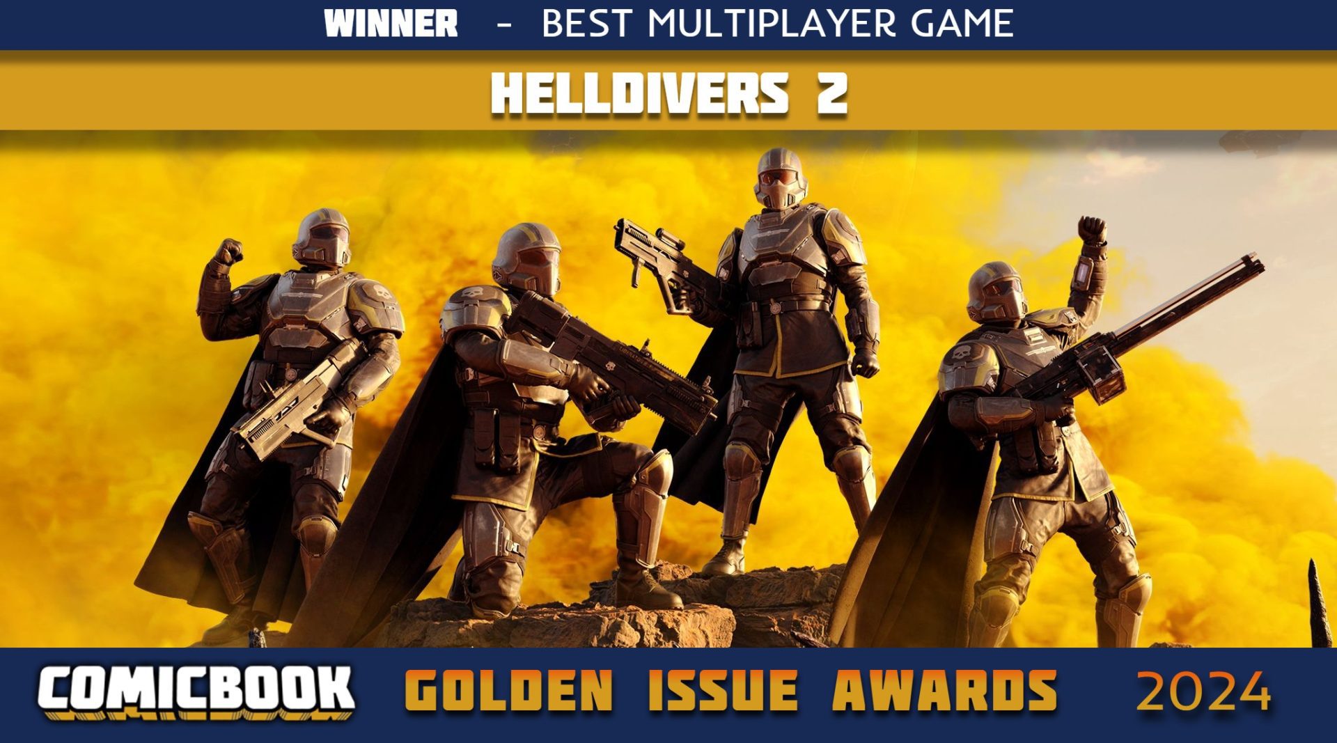 Helldivers 2 Wins Best Multiplayer Game of 2024  (Golden Issue Awards)