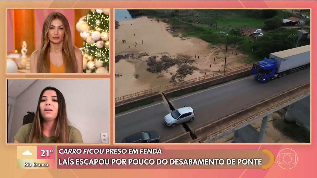 No Encontro, mulher detalha como escapou de desabamento de ponte que liga Maranhão a Tocantins