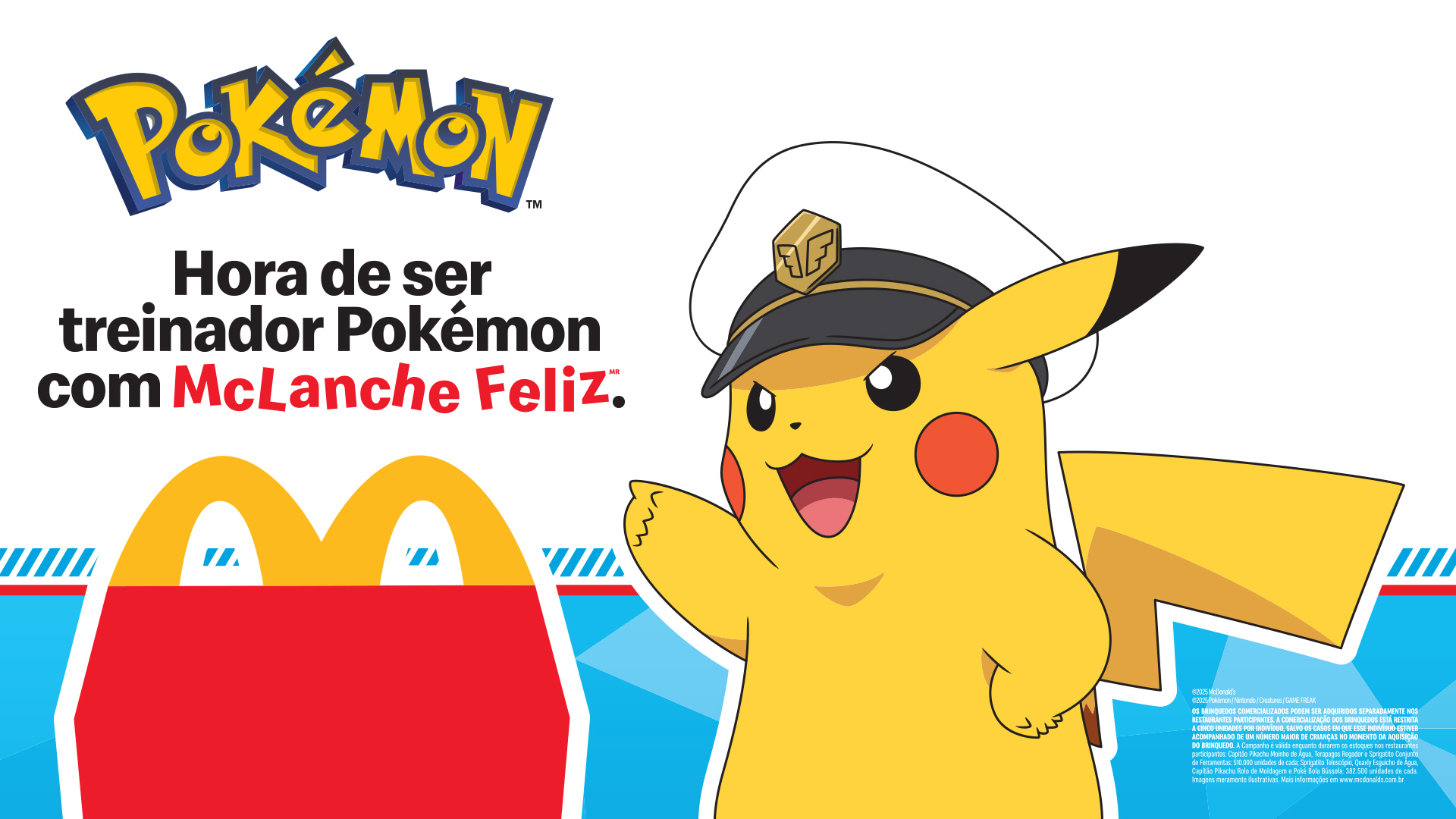 Pokémon retorna ao McLanche Feliz em 2025 com brinquedos exclusivos e cartas colecionáveis