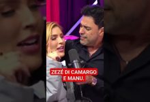 Manu Bathtidão é criticada por ‘não chorar’ ao ver Zezé Di Camargo no ‘Domingão’: ‘Cadê?’