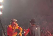 Ronaldinho Gaúcho canta com Nattan em show em Florianópolis e é tietado por Rafa Kalimann: 'Ele tá em tudo'